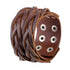 braunes rohleder armband herren manschette breitarmband uniqal sale